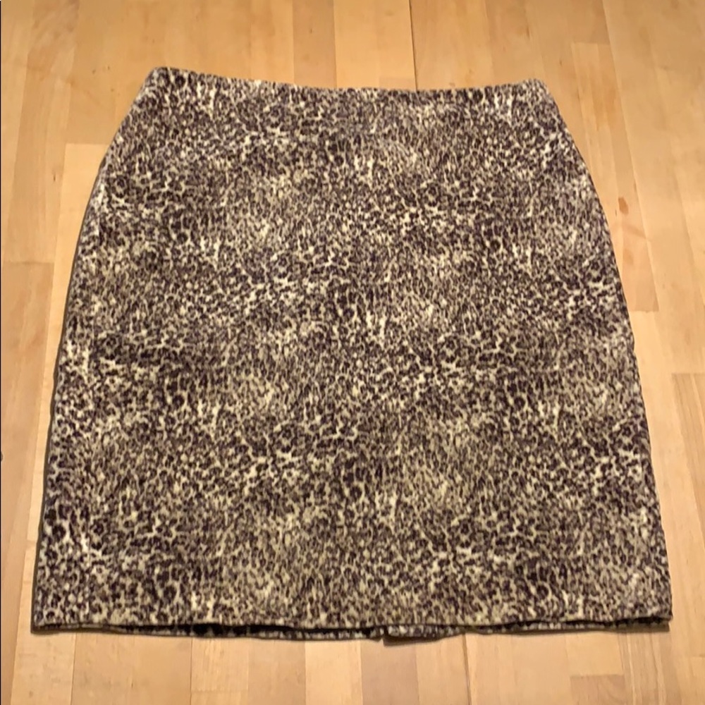 Animal print knee length skirt